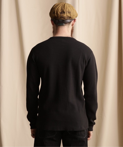 Schott(ショット)の「Schott/ショット/HONEYCOMB WAFFLE T-SHIRT/ハニカム ワッフル Tシャツ(Tシャツ/カットソー・メンズ・ホワイト/ブラック/グレー・S/M/L/XL)」の6枚目の写真