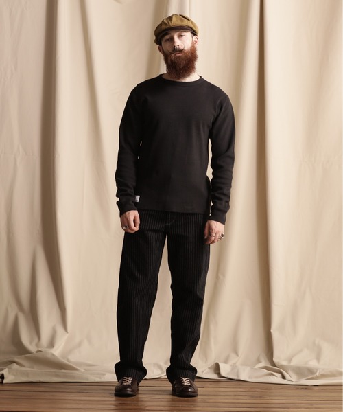 Schott(ショット)の「Schott/ショット/HONEYCOMB WAFFLE T-SHIRT/ハニカム ワッフル Tシャツ(Tシャツ/カットソー・メンズ・ホワイト/ブラック/グレー・S/M/L/XL)」の11枚目の写真