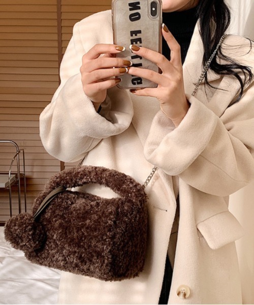 もこもこモチーフバック merry jenny トートバッグ もこもこナインチェfamily bag レディース