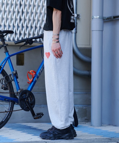 MODISH GAZE(モディシュガゼ)の「【MODISH GAZE】ハートロゴ裏毛スウェットパンツ(CP)(スウェットパンツ・メンズ・グレー系その他/ブラック/オートミール/ネイビー/グリーン・M/L)」の8枚目の写真