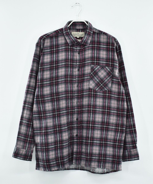 VINTAGE（ヴィンテージ）の「【ヴィンテージ古着】90’s Gifts Royal プリントネル チェック柄シャツ（シャツ/ブラウス・メンズ・ピンク・X-LARGE）」の6枚目の写真