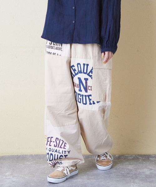 CUBE SUGAR（キューブシュガー）の「ツイル切替プリントカーゴパンツ（カーゴパンツ・レディース・ブラック/マルチ/ナチュラル/カーキ・M）」の22枚目の写真