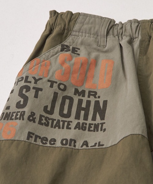 CUBE SUGAR（キューブシュガー）の「ツイル切替プリントカーゴパンツ（カーゴパンツ・レディース・ブラック/マルチ/ナチュラル/カーキ・M）」の6枚目の写真