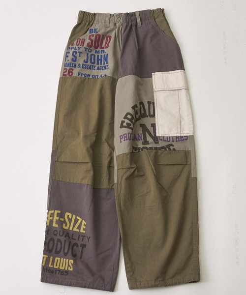 CUBE SUGAR（キューブシュガー）の「ツイル切替プリントカーゴパンツ（カーゴパンツ・レディース・ブラック/マルチ/ナチュラル/カーキ・M）」の19枚目の写真