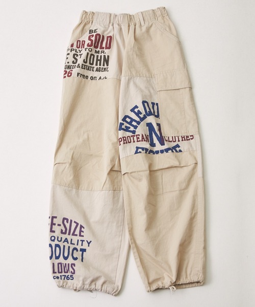 CUBE SUGAR（キューブシュガー）の「ツイル切替プリントカーゴパンツ（カーゴパンツ・レディース・ブラック/マルチ/ナチュラル/カーキ・M）」の16枚目の写真