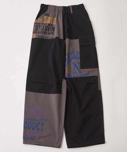 CUBE SUGAR（キューブシュガー）の「ツイル切替プリントカーゴパンツ（カーゴパンツ・レディース・ブラック/マルチ/ナチュラル/カーキ・M）」の17枚目の写真