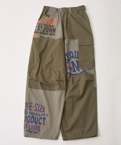 CUBE SUGAR（キューブシュガー）の「ツイル切替プリントカーゴパンツ（カーゴパンツ・レディース・ブラック/マルチ/ナチュラル/カーキ・M）」の18枚目の写真