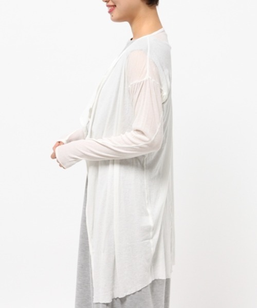 URCH RNA（アーチ アールエヌエー）の「M0178 ヘロヘロロング丈カーディガン（カーディガン/ボレロ・レディース・ホワイト/レッド/ネイビー/ブラック/杢グレー・MEDIUM）」の10枚目の写真