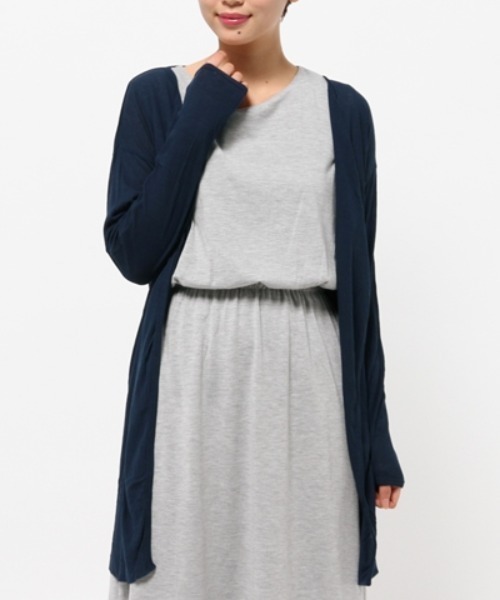 URCH RNA（アーチ アールエヌエー）の「M0178 ヘロヘロロング丈カーディガン（カーディガン/ボレロ・レディース・ホワイト/レッド/ネイビー/ブラック/杢グレー・MEDIUM）」の6枚目の写真