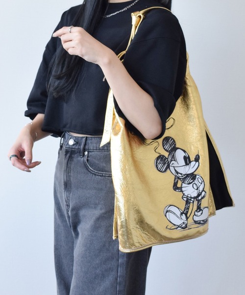 ANITA BILARDI（アニタビラルディ）の「【ANITA BILARDI】ミッキープリントレザーバッグ(Q56353)（トートバッグ・レディース・ゴールド・ALL）」の9枚目の写真