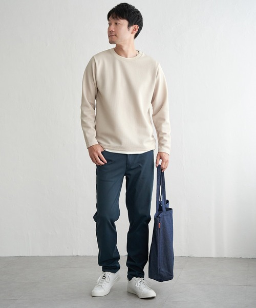 ikka(イッカ)の「【雑誌MonoMax4月号掲載】パイナップルレイヤードロンT【親子コーデ】(Tシャツ/カットソー・メンズ・オレンジ/ネイビー/ベージュ/グリーン/グレー/ブルー・M/L/XL/S)」の19枚目の写真