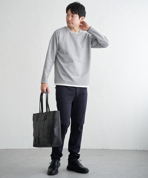 ikka(イッカ)の「【雑誌MonoMax4月号掲載】パイナップルレイヤードロンT【親子コーデ】(Tシャツ/カットソー・メンズ・オレンジ/ネイビー/ベージュ/グリーン/グレー/ブルー・M/L/XL/S)」の22枚目の写真
