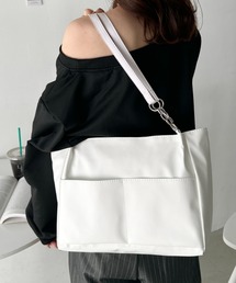 CLEA | 【A4サイズ対応】ダブルポケットPUトートバッグ(トートバッグ)