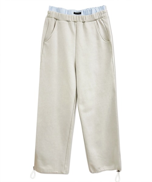 ANDGEEBEE（アンジービー）の「ダブルウエストラメスウェットパンツ（スウェットパンツ・レディース・オートミール/グレー・FREE）」の6枚目の写真