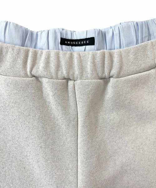 ANDGEEBEE（アンジービー）の「ダブルウエストラメスウェットパンツ（スウェットパンツ・レディース・オートミール/グレー・FREE）」の8枚目の写真