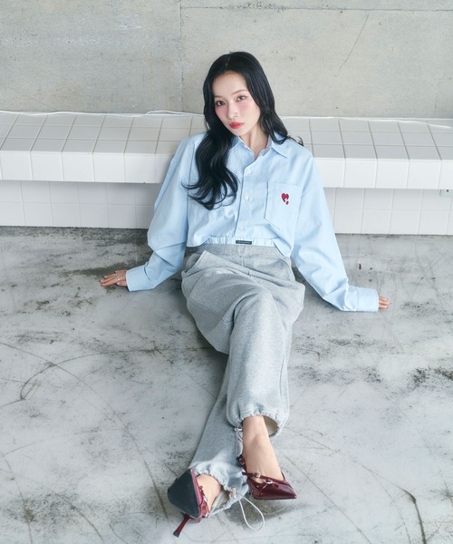 ANDGEEBEE（アンジービー）の「ダブルウエストラメスウェットパンツ（スウェットパンツ・レディース・オートミール/グレー・FREE）」の16枚目の写真