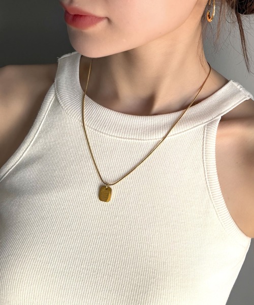 mily bilet（ミウィビレット）の「【mily bilet】シンプルに1枚でも着られる♪カップ付きテレコリブアメスリタンクトップ（タンクトップ・レディース・アイボリー/チャコールグレー/グレー/ブラウン/ブラック・X-LARGE/LARGE/MEDIUM/SMALL）」の8枚目の写真