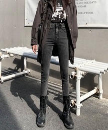 Mayree | 【Mayree】ハイウエスト スキニー デニムパンツ(デニムパンツ)