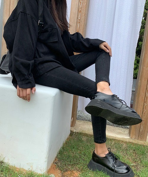 Mayree(メイリー)の「【Mayree】ハイウエスト スキニー デニムパンツ(デニムパンツ・レディース・ブラック/グレー・X-SMALL/MEDIUM/X-LARGE/LARGE/SMALL)」の3枚目の写真