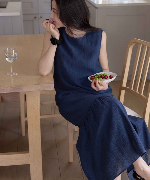 CHAN ME（チャンミ）の「シアーティアードワンピース（ワンピース・レディース・ネイビー/ブラック/カーキ・MEDIUM/LARGE/X-LARGE）」の17枚目の写真