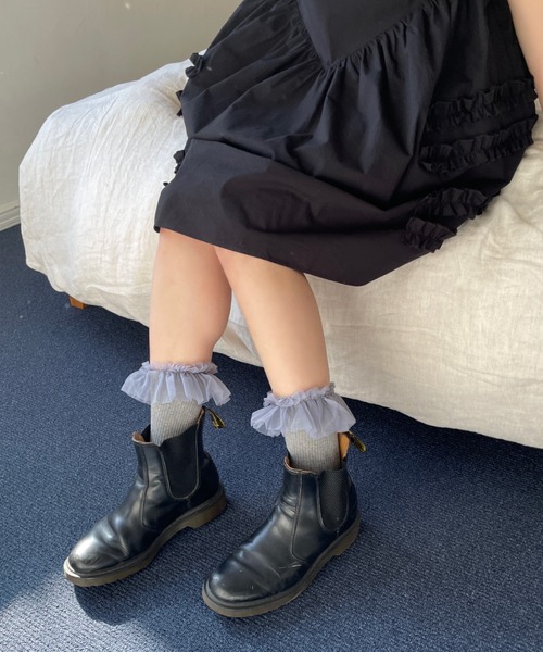 RUBY AND YOU（ルビーアンドユー）の「［select］チュールソックス（ソックス/靴下・レディース・オフホワイト/グレー/ブラック・FREE）」の3枚目の写真