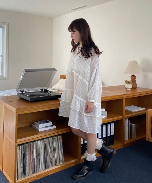 RUBY AND YOU（ルビーアンドユー）の「［select］チュールソックス（ソックス/靴下・レディース・オフホワイト/グレー/ブラック・FREE）」の6枚目の写真