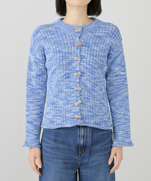 BASERANGE（ベースレンジ）の「BASERANGE DRIP CARDIGAN KDRC-TC-SP25：ニット（ニット/セーター・レディース・ブルー・SMALL）」の17枚目の写真