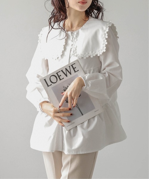 D-due デ・ドゥエ 2023 S/S リネン 長袖 セーラーブラウス D-due デ・ドゥエ 2023 S/S リネン 長袖 セーラーブラウス
