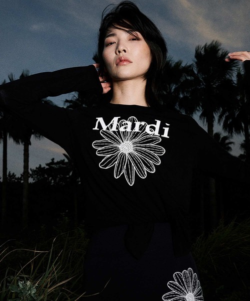 tシャツ AIRLIFT side slit top flowermardi レディース AIRLIFT side slit top flowermardi（Tシャツ/カットソー