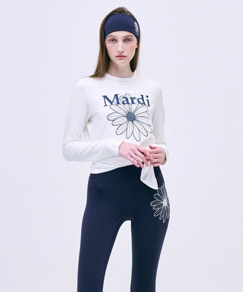 Mardi Mercredi(マルディメクルディ)の「AIRLIFT side slit top flowermardi / エアリフト サイド スリット トップ フラワーマルディ(Tシャツ/カットソー・レディース・ホワイト系その他/ブルー系その他/アイボリー/ホワイト系その他2/ブラック系その他/ブラック系その他2/チャコール/ブラック・FREE)」の15枚目の写真
