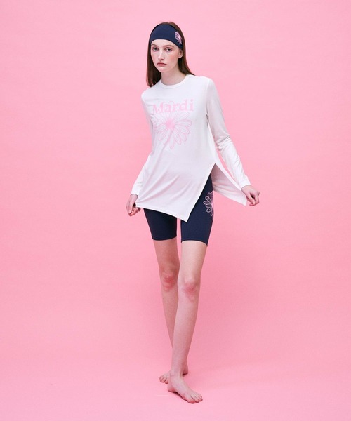 tシャツ AIRLIFT side slit top flowermardi レディース AIRLIFT side slit top flowermardi（Tシャツ/カットソー
