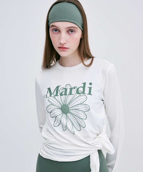 Mardi Mercredi(マルディメクルディ)の「AIRLIFT side slit top flowermardi / エアリフト サイド スリット トップ フラワーマルディ(Tシャツ/カットソー・レディース・ホワイト系その他/ブルー系その他/アイボリー/ホワイト系その他2/ブラック系その他/ブラック系その他2/チャコール/ブラック・FREE)」の18枚目の写真