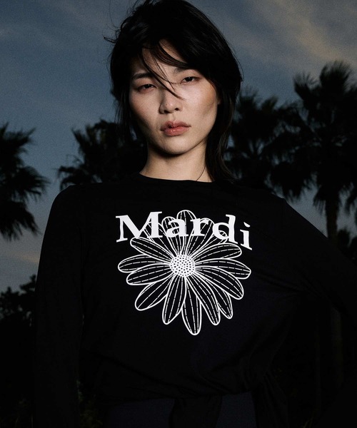 / FLOWER TRIPLE TSHIRT 未使用品✨マーレット　ソリマン　フラワープリント　花柄　黒基調　ティアード　XS Tシャツ フラワー（Tシャツ トリプル ワンピース