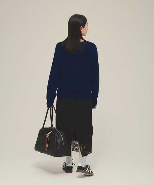 eL(エル)の「【eL】5G Crush Pullover LS/306887(ニット/セーター・レディース・ネイビー/グレー/イエロー系その他・FREE)」の10枚目の写真