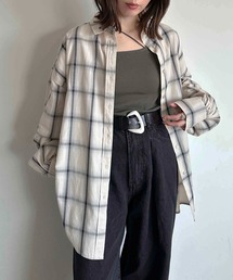 袖ボリュームチェックシャツ【ZOZOTOWN限定アイテム】