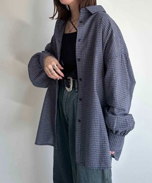 袖ボリュームチェックシャツ【ZOZOTOWN限定アイテム】