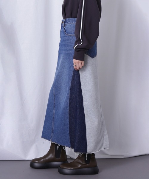 ROSE BUD(ローズバッド)の「ドッキングデニムスカート(デニムスカート・レディース・ブラック・ONE SIZE)」の15枚目の写真