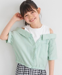 coca（coca）（コカ）の「キッズ　タンクドッキングオープンショルダーシャツ（シャツ/ブラウス）」