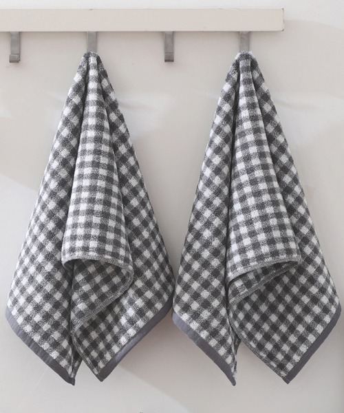 IRADOWL（アイラドール）の「【アイラドール room】ギンガムチェックフェイスタオル（タオル・レディース・ピンクベージュ/グレー/ダークグレー・FREE）」の2枚目の写真