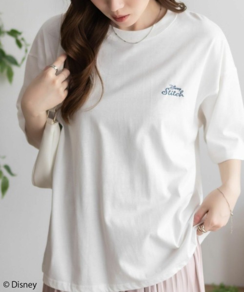 Disney(ディズニー)の「Disney キャラクタープリント刺繍Tシャツ(Tシャツ/カットソー・レディース・スミクロ/オートミール/グレー系/オフホワイト・フリー)」の16枚目の写真