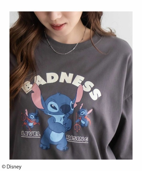 Disney(ディズニー)の「Disney キャラクタープリント刺繍Tシャツ(Tシャツ/カットソー・レディース・スミクロ/オートミール/グレー系/オフホワイト・フリー)」の22枚目の写真