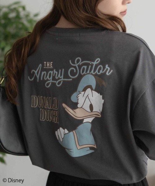 Disney(ディズニー)の「Disney キャラクタープリント刺繍Tシャツ(Tシャツ/カットソー・レディース・スミクロ/オートミール/グレー系/オフホワイト・フリー)」の10枚目の写真