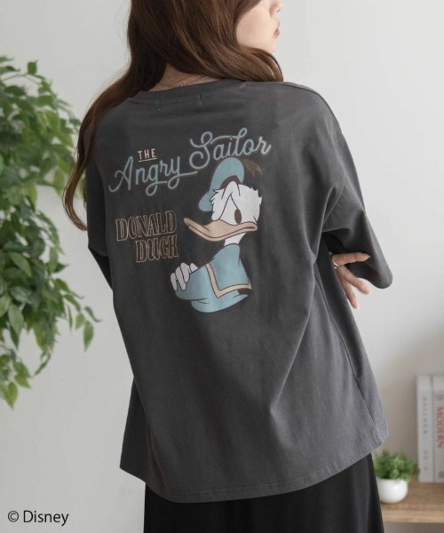 Disney(ディズニー)の「Disney キャラクタープリント刺繍Tシャツ(Tシャツ/カットソー・レディース・スミクロ/オートミール/グレー系/オフホワイト・フリー)」の13枚目の写真