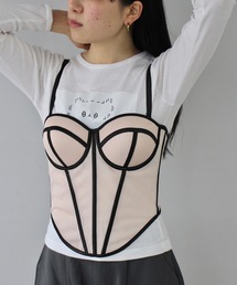 SANSeLF（サンセルフ）の「パイピングコルセットビスチェ【SANSeLF】sanw25s026（その他トップス）」