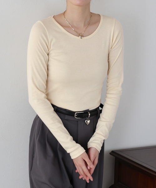 BLUEEAST(ブルーイースト)の「《新色追加》クルーネックカラーTシャツ(Tシャツ/カットソー・レディース・ホワイト/ブラック/イエロー/ピンク/ブルー・MEDIUM)」の12枚目の写真