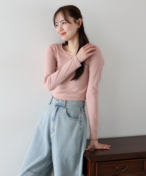 BLUEEAST(ブルーイースト)の「《新色追加》クルーネックカラーTシャツ(Tシャツ/カットソー・レディース・ホワイト/ブラック/イエロー/ピンク/ブルー・MEDIUM)」の18枚目の写真