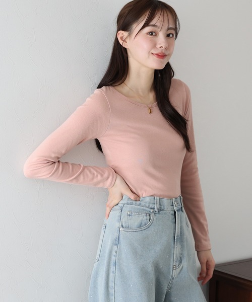 BLUEEAST(ブルーイースト)の「《新色追加》クルーネックカラーTシャツ(Tシャツ/カットソー・レディース・ホワイト/ブラック/イエロー/ピンク/ブルー・MEDIUM)」の19枚目の写真