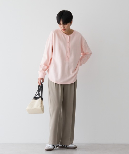 AMERICAN HOLIC（アメリカンホリック）の「タックワイドパンツ（スラックス・レディース・ベージュ/ブラック/グリーン・L/M/S）」の13枚目の写真