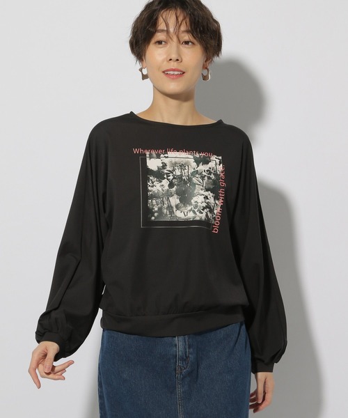 Elura(エルーラ)の「ポンチフォトTシャツ/289200(Tシャツ/カットソー・レディース・ブラック/ホワイト/ホワイト系その他6・MEDIUM/LARGE)」の1枚目の写真