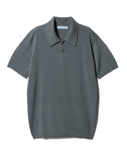 ESTNATION（エストネーション）の「ESTNATION / ホールガーメント ポロシャツ（ポロシャツ・メンズ・グレー/ブラック・MEDIUM/LARGE/X-LARGE）」の8枚目の写真